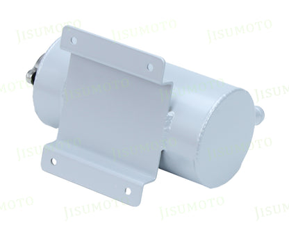 Depósito de expansión de agua refrigerante de aluminio universal de 1,5 l, cabezal de botella negro 